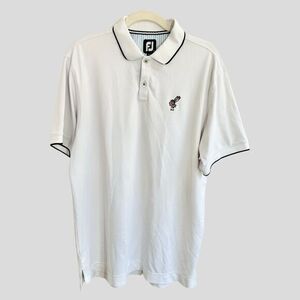 FootJoy Shirt Mens Medium Polo Seminole Golf Course Embroidered Logo White